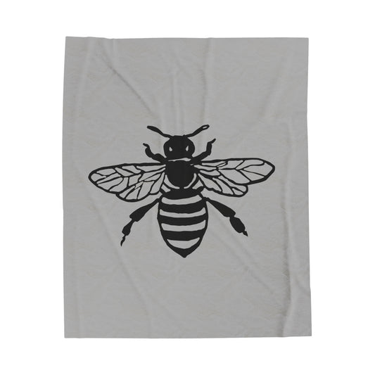 Velveteen Plush Bee Blanket